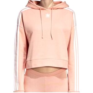 Oversized adidas pink cropped sweater